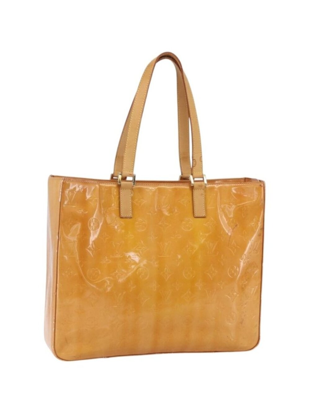 LOUIS VUITTON Monogram Vernis Columbus Bag Marshmallow Pink M91032